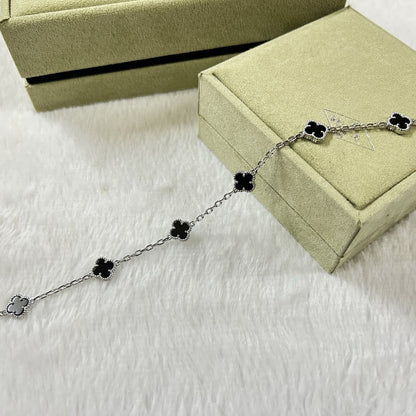 [⭐Sparkve]CLOVER 6 MOTIF  ONYXS BRACELET