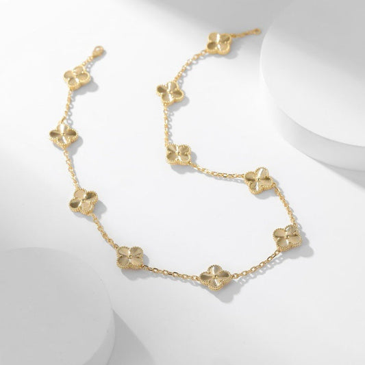 [⭐Sparkve]CLOVER 10 MOTIFS LASER NECKLACE
