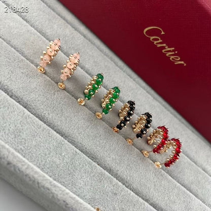 [⭐Sparkve]NEW COLORED GEMSTONE COLLECTION SMALL HOOP EARRINGS