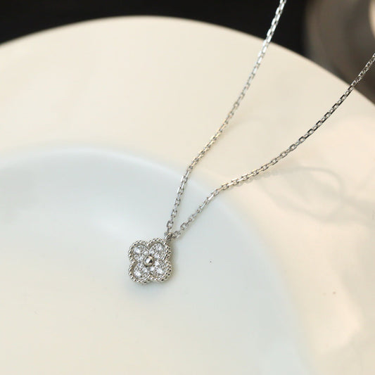 [⭐Sparkve]CLOVER MINI 9.5MM PENDANT DIAMOND NECKLACE