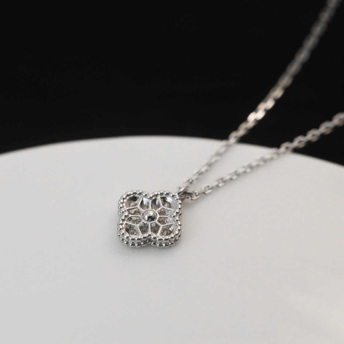 [⭐Sparkve]CLOVER MINI 9.5MM PENDANT DIAMOND NECKLACE