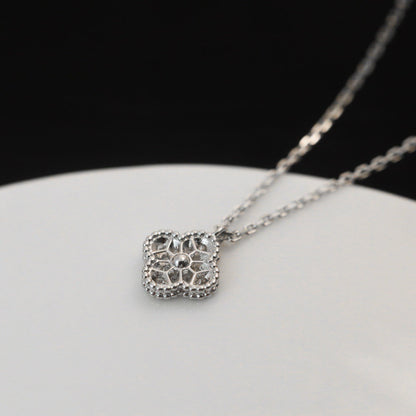 [⭐Sparkve]CLOVER MINI 9.5MM PENDANT DIAMOND NECKLACE