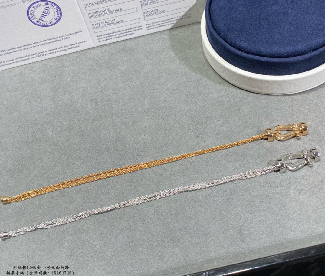 [⭐Sparkve]FORCE SMALL HORSESHOE  DIAMOND CHAIN ROPE BRACELET