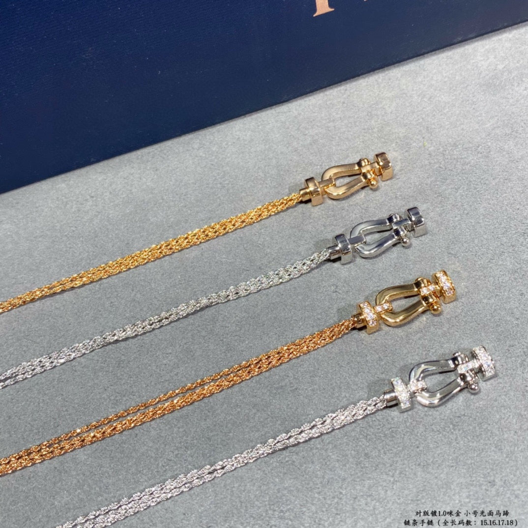 [⭐Sparkve]FORCE SMALL HORSESHOE  DIAMOND CHAIN ROPE BRACELET