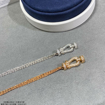 [⭐Sparkve]FORCE SMALL HORSESHOE  DIAMOND CHAIN ROPE BRACELET