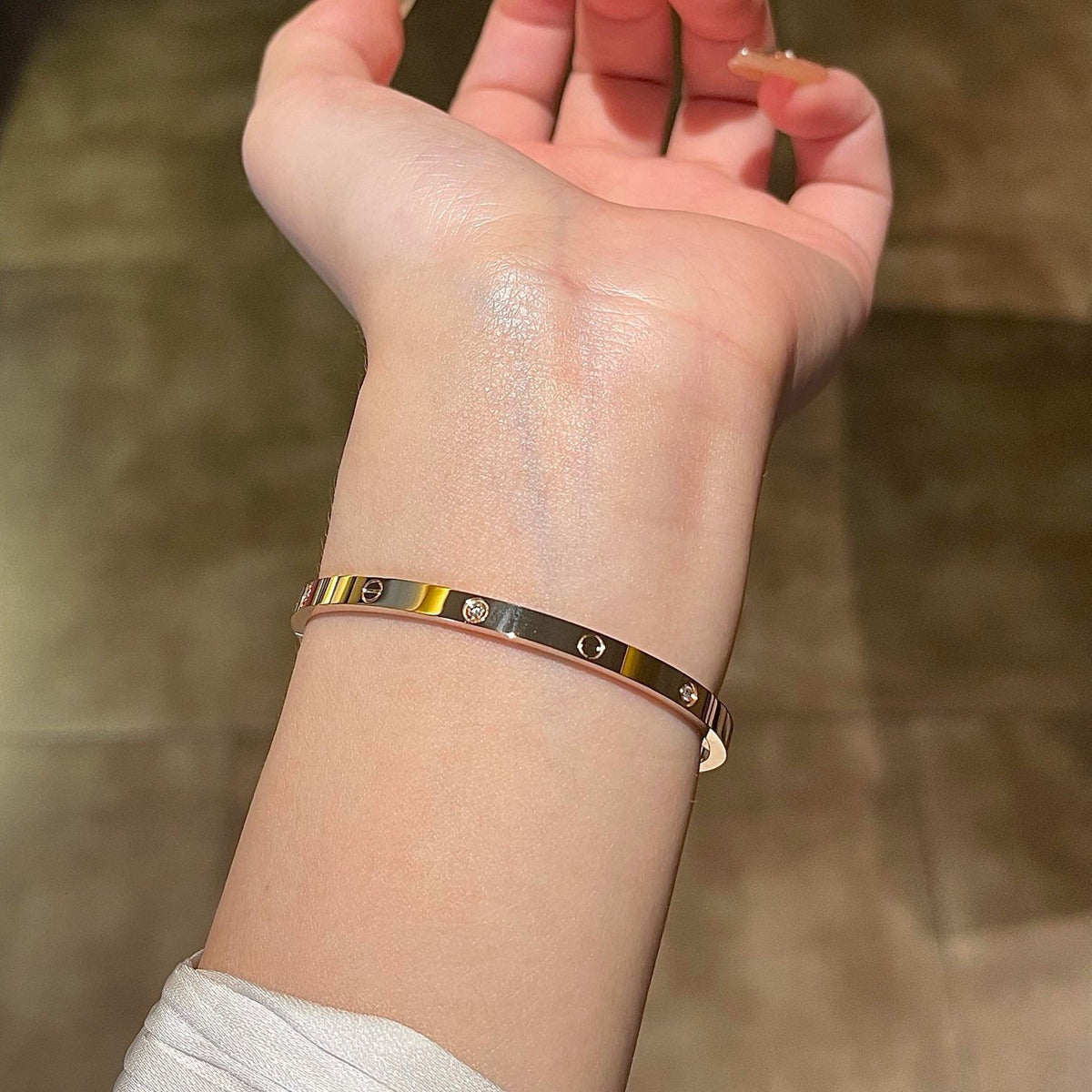 [⭐Sparkve]LOVE BRACELET 3.65MM 6 DIAMONDS