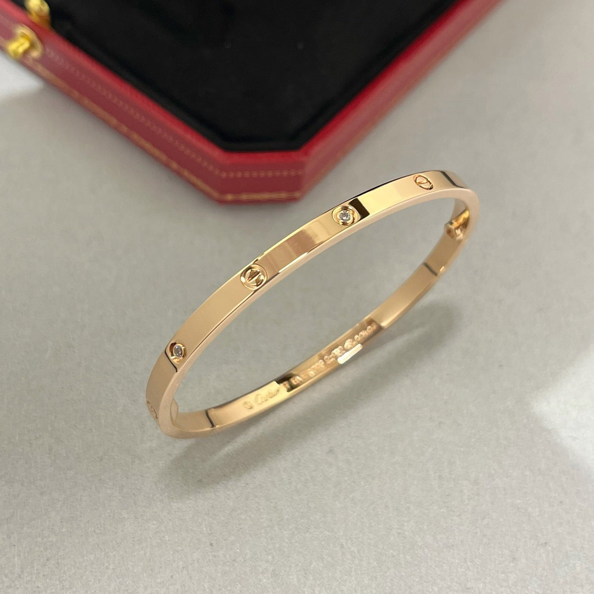 [⭐Sparkve]LOVE BRACELET 3.65MM 6 DIAMONDS