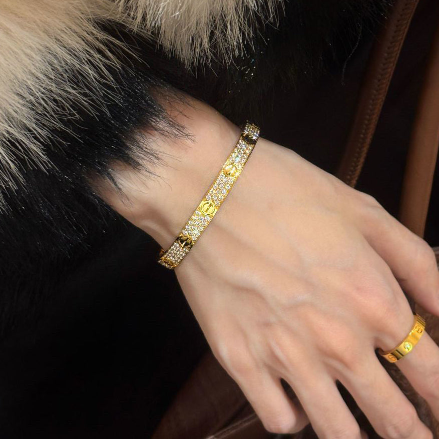 [⭐Sparkve]LOVE BRACELET 6.1MM DIAMOND-PAVED