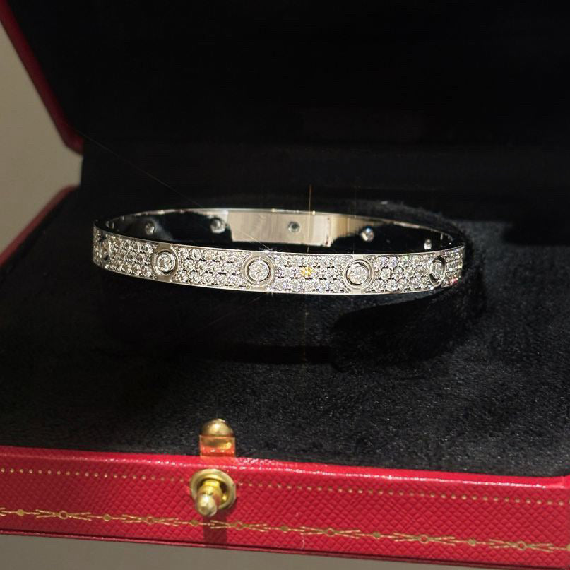 [⭐Sparkve]LOVE BRACELET 6.1MM DIAMOND-PAVED 10 BIG DIAMONDS