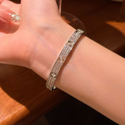 [⭐Sparkve]LOVE BRACELET 6.1MM DIAMOND-PAVED 10 BIG DIAMONDS