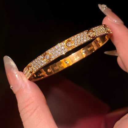 [⭐Sparkve]LOVE BRACELET 6.1MM DIAMOND-PAVED 10 BIG DIAMONDS