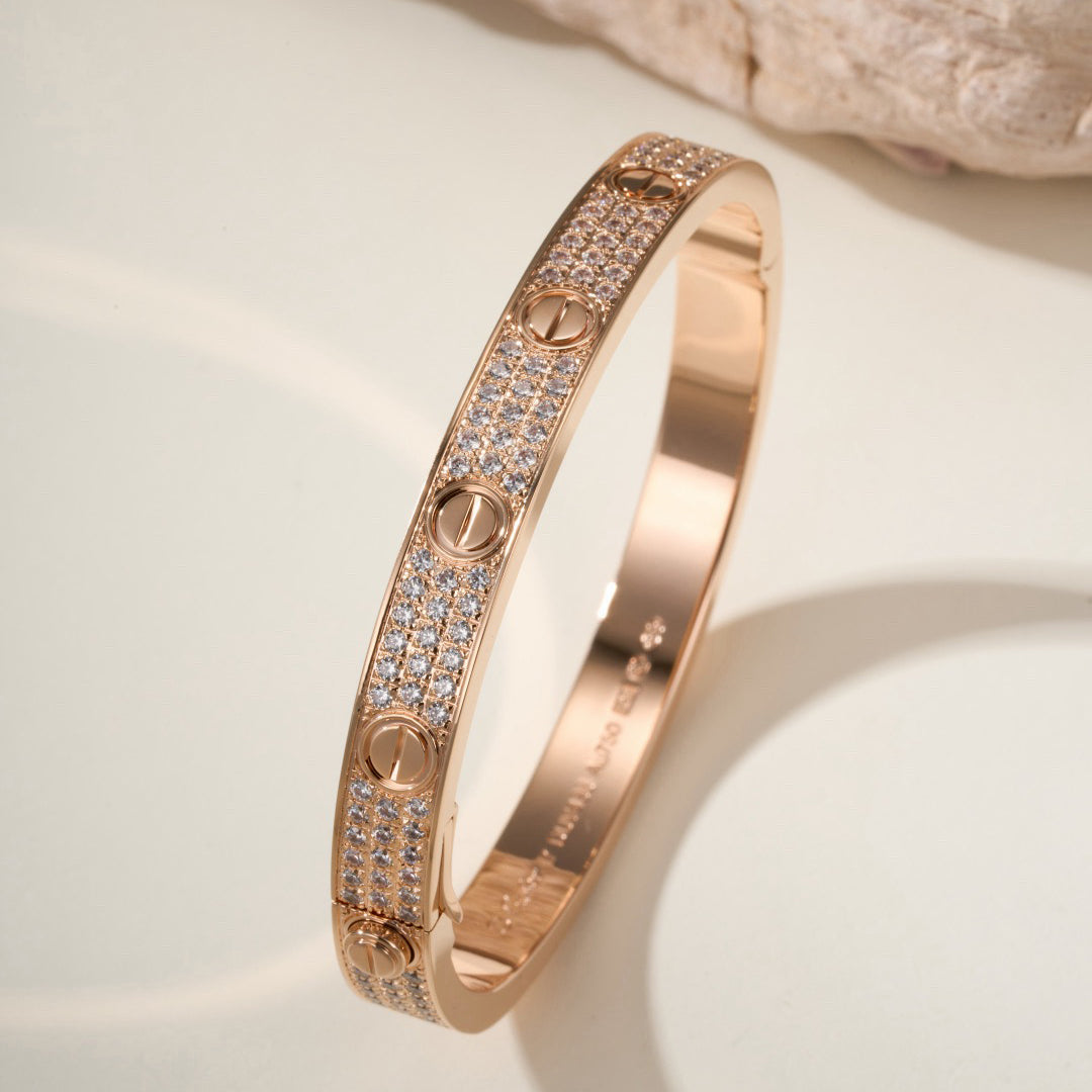 [⭐Sparkve]LOVE BRACELET 6.1MM DIAMOND-PAVED