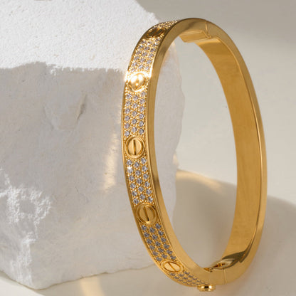 [⭐Sparkve]LOVE BRACELET 6.1MM DIAMOND-PAVED
