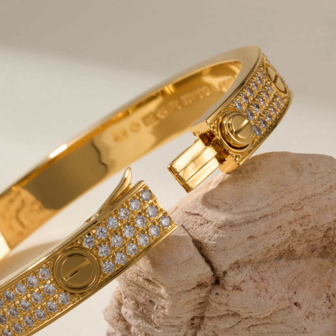 [⭐Sparkve]LOVE BRACELET 6.1MM DIAMOND-PAVED