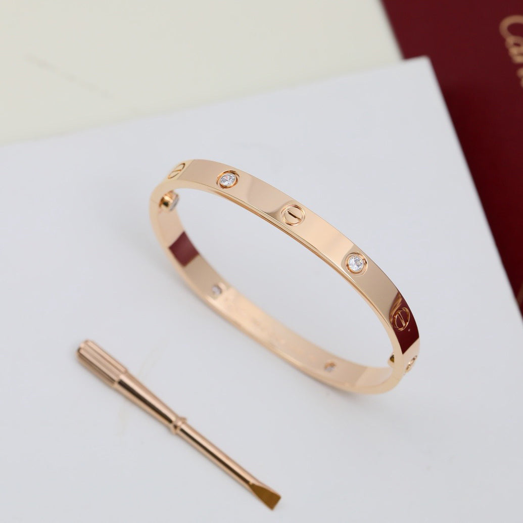 [⭐Sparkve]LOVE BRACELET 6.1MM 4 DIAMONDS