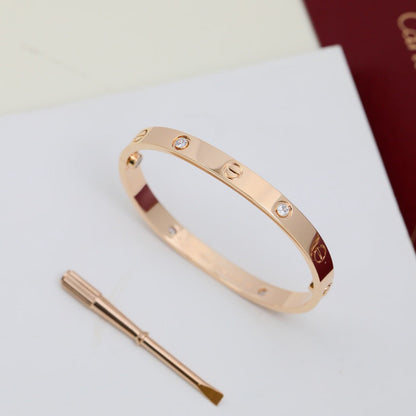 [⭐Sparkve]LOVE BRACELET 6.1MM 4 DIAMONDS