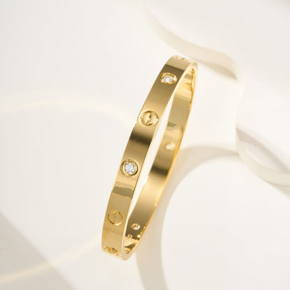[⭐Sparkve]LOVE BRACELET 6.1MM 4 DIAMONDS