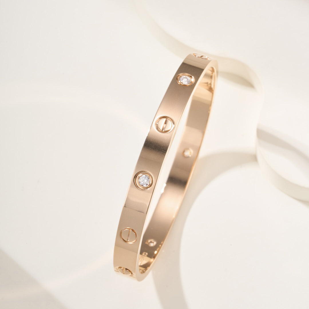 [⭐Sparkve]LOVE BRACELET 6.1MM 4 DIAMONDS