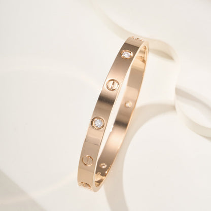 [⭐Sparkve]LOVE BRACELET 6.1MM 4 DIAMONDS