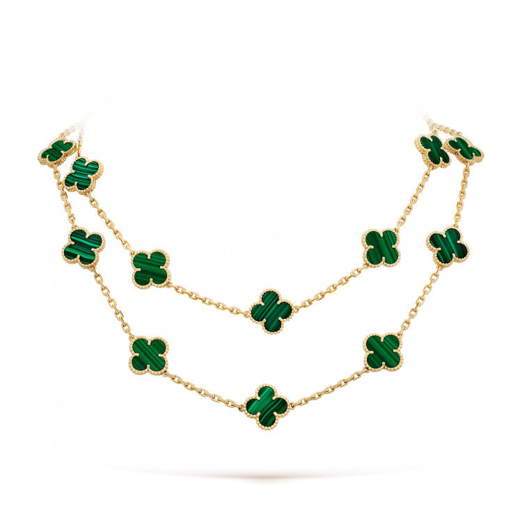 [⭐Sparkve]CLOVER 20 MOTIFS MALACHITE GOLD