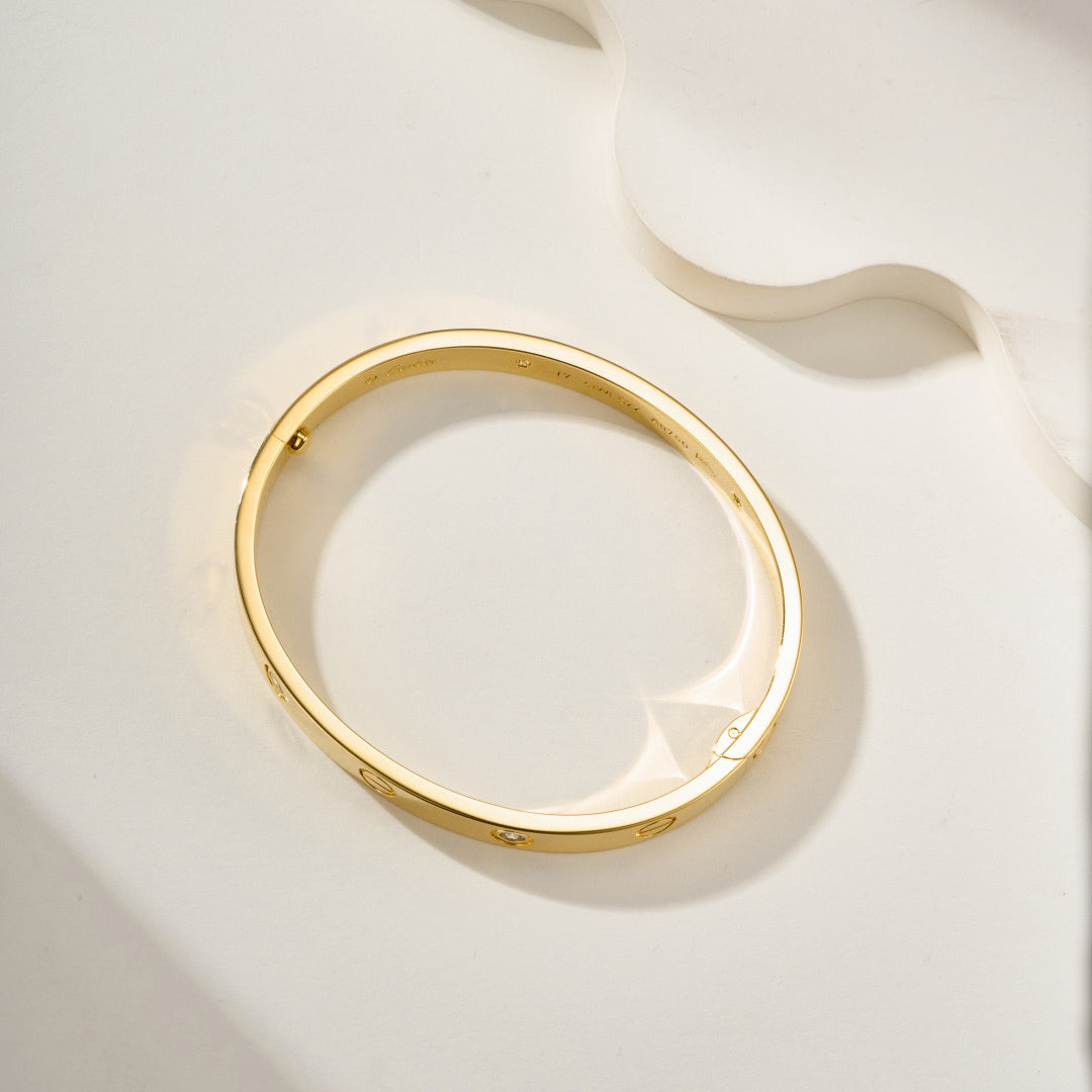 [⭐Sparkve]LOVE BRACELET 6.1MM 4 DIAMONDS