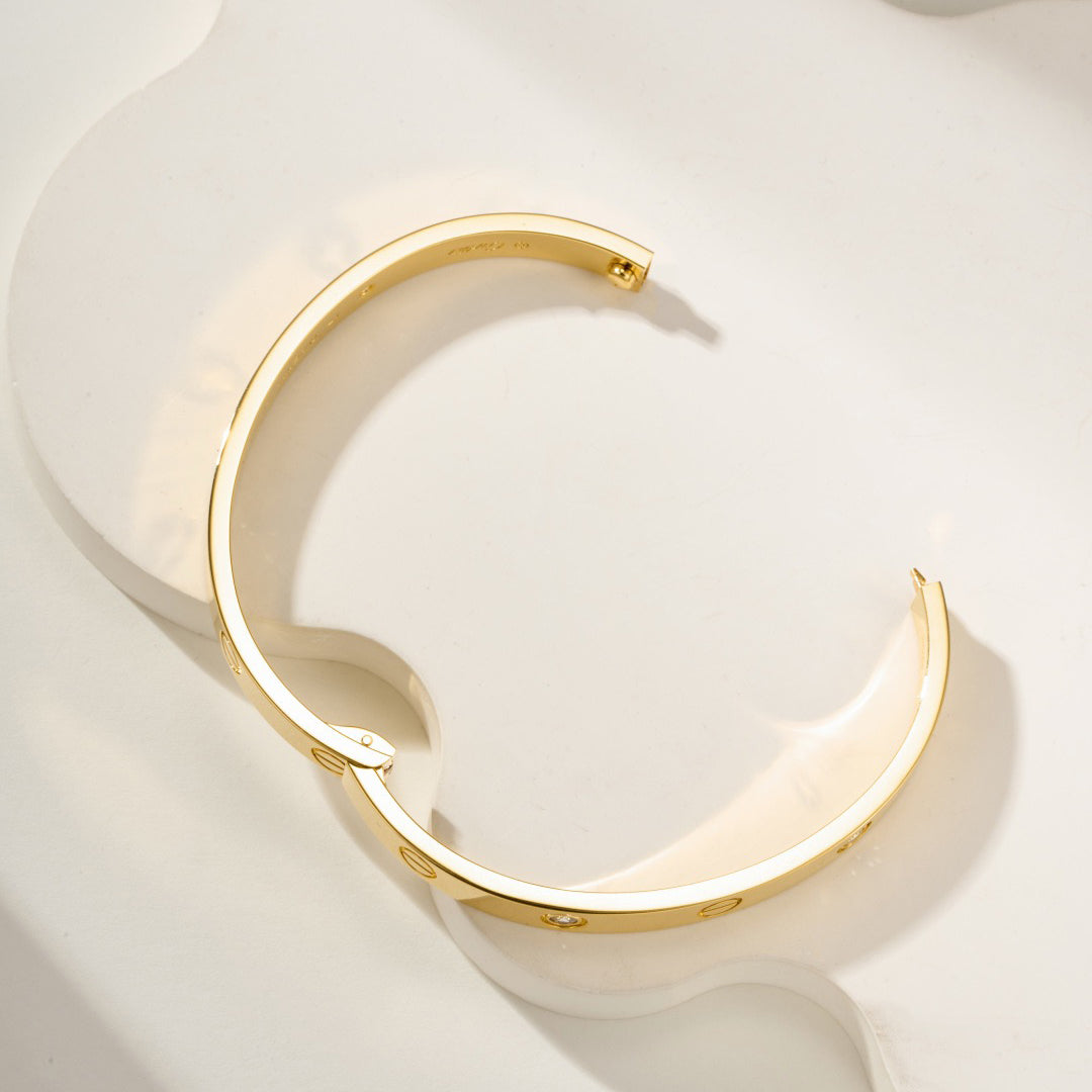 [⭐Sparkve]LOVE BRACELET 6.1MM 4 DIAMONDS
