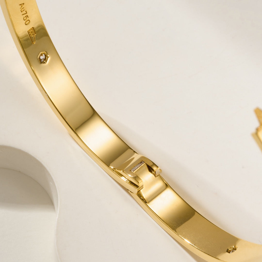 [⭐Sparkve]LOVE BRACELET 6.1MM 4 DIAMONDS