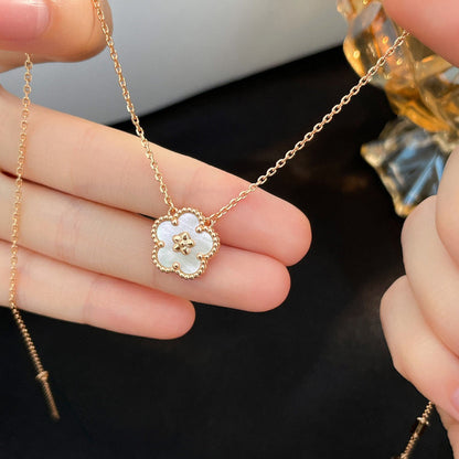 [⭐Sparkve]Sparkve  WHITE MOP  PLUM BLOSSOM NECKLACE