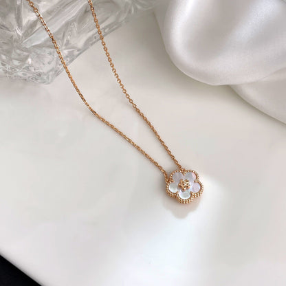 [⭐Sparkve]Sparkve  WHITE MOP  PLUM BLOSSOM NECKLACE