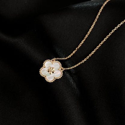 [⭐Sparkve]Sparkve  WHITE MOP  PLUM BLOSSOM NECKLACE