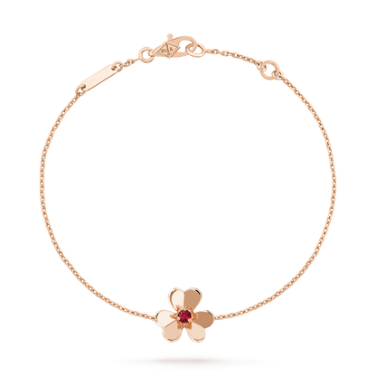 [⭐Sparkve]FRIVOLE GOLD FLOWER PINK MALACHITE BRACELET