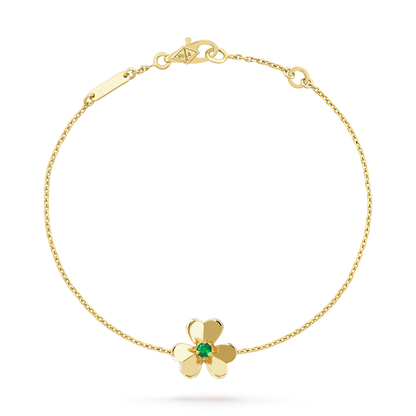[⭐Sparkve]FRIVOLE GOLD FLOWER PINK MALACHITE BRACELET