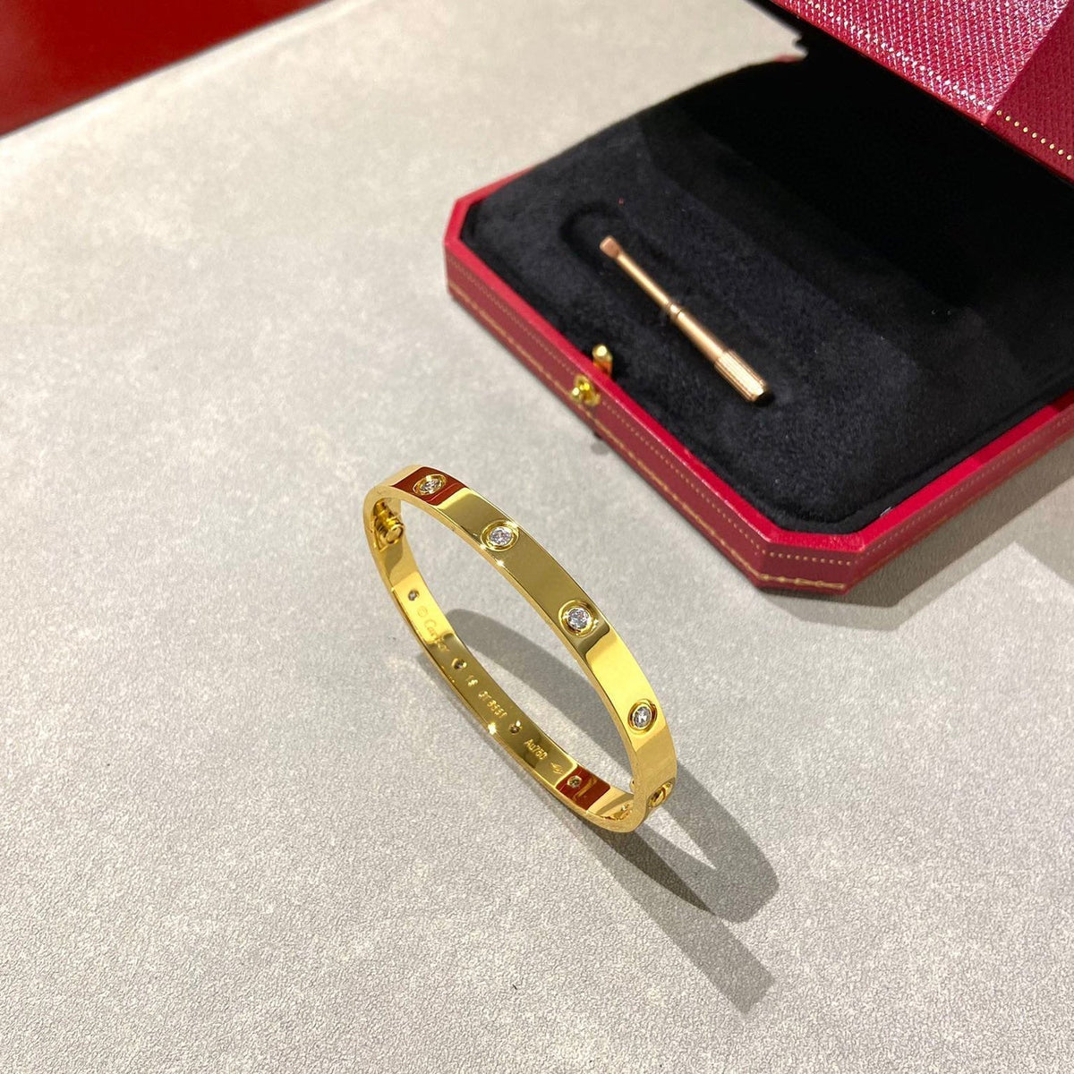 [⭐Sparkve]LOVE BRACELET 6.1MM 10 DIAMONDS