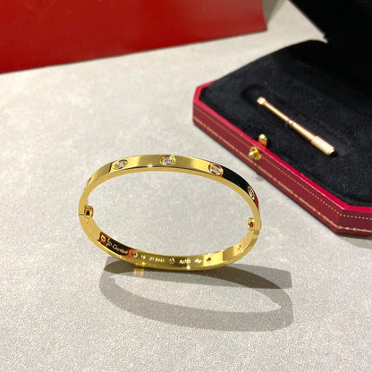 [⭐Sparkve]LOVE BRACELET 6.1MM 10 DIAMONDS
