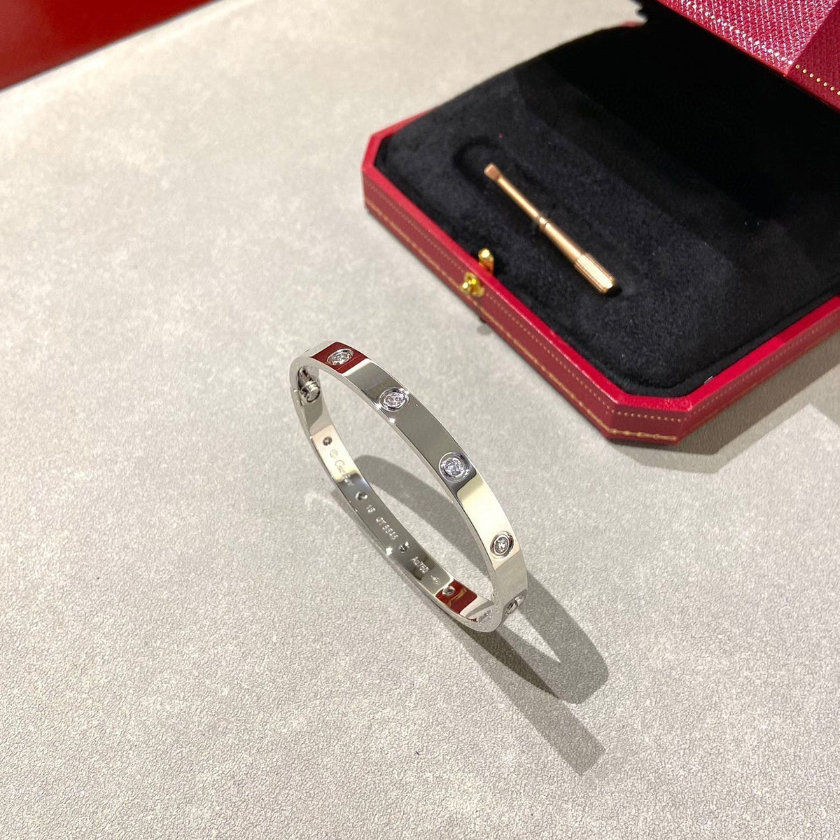 [⭐Sparkve]LOVE BRACELET 6.1MM 10 DIAMONDS