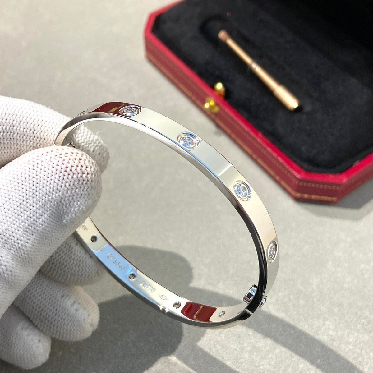 [⭐Sparkve]LOVE BRACELET 6.1MM 10 DIAMONDS