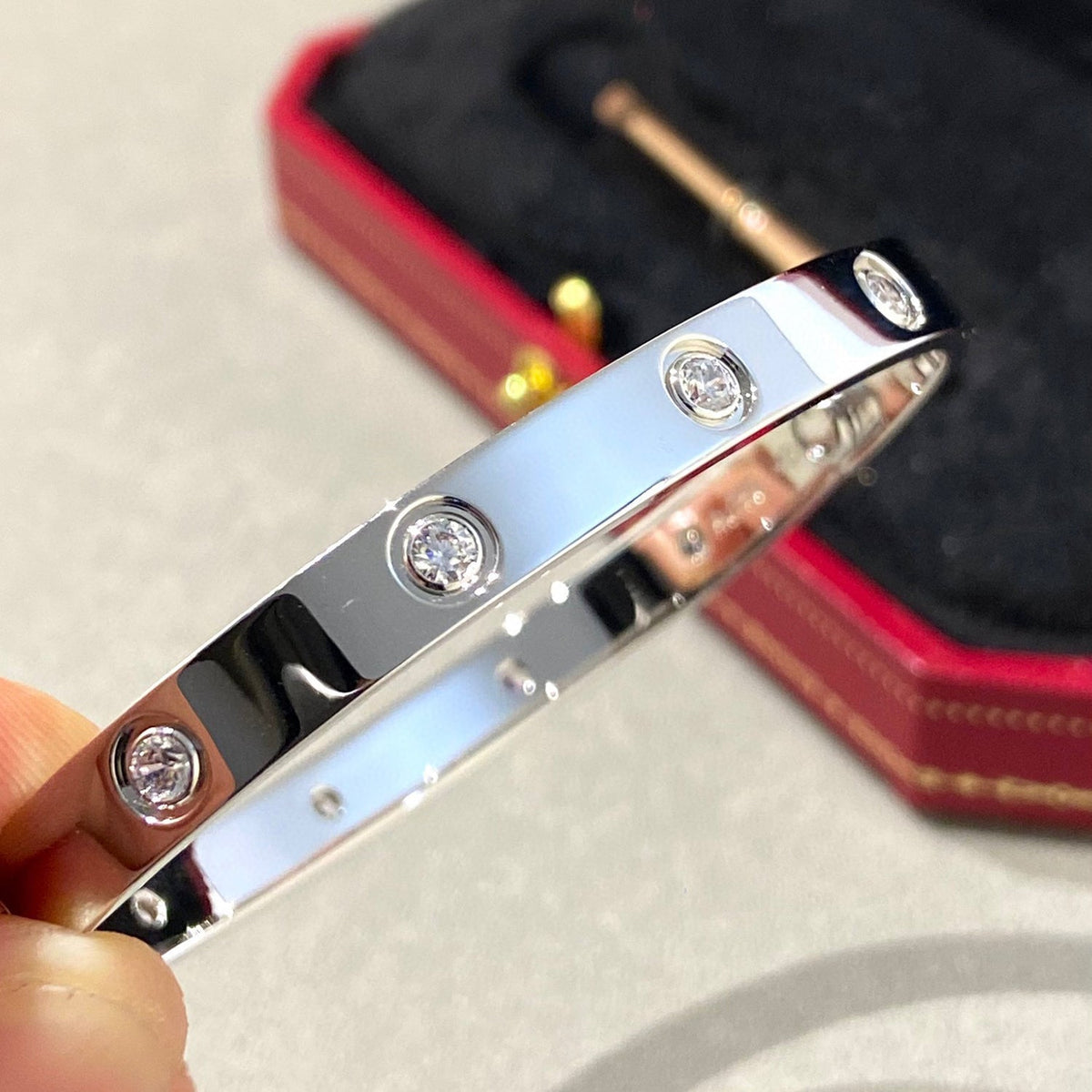 [⭐Sparkve]LOVE BRACELET 6.1MM 10 DIAMONDS