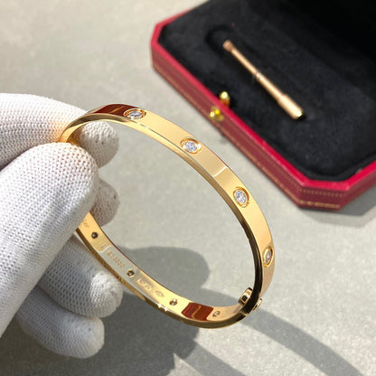 [⭐Sparkve]LOVE BRACELET 6.1MM 10 DIAMONDS