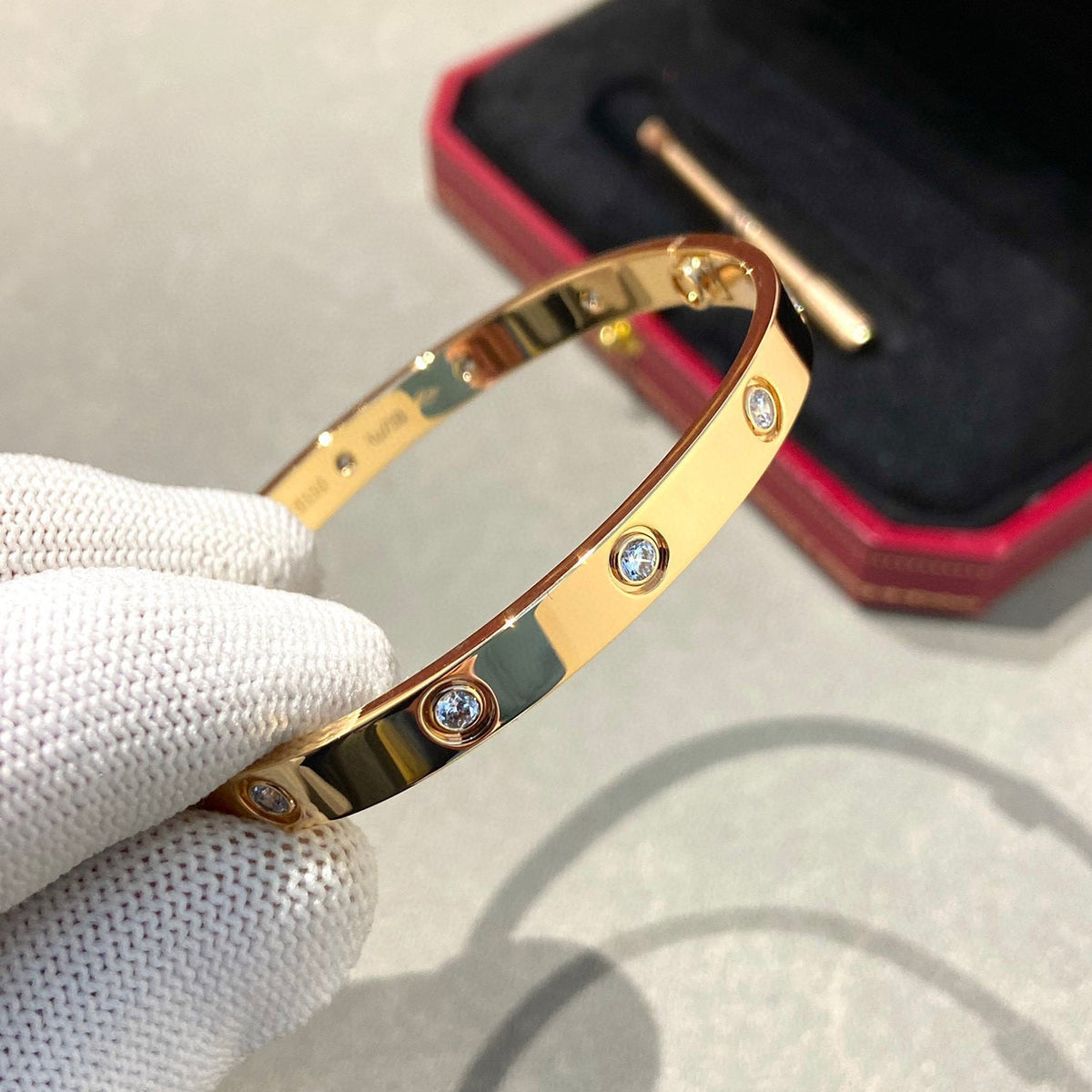 [⭐Sparkve]LOVE BRACELET 6.1MM 10 DIAMONDS
