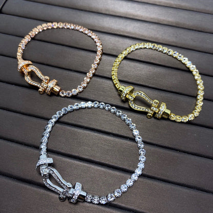 [⭐Sparkve]FORCE  HORSESHOE  DIAMOND TENNIS BRACELET