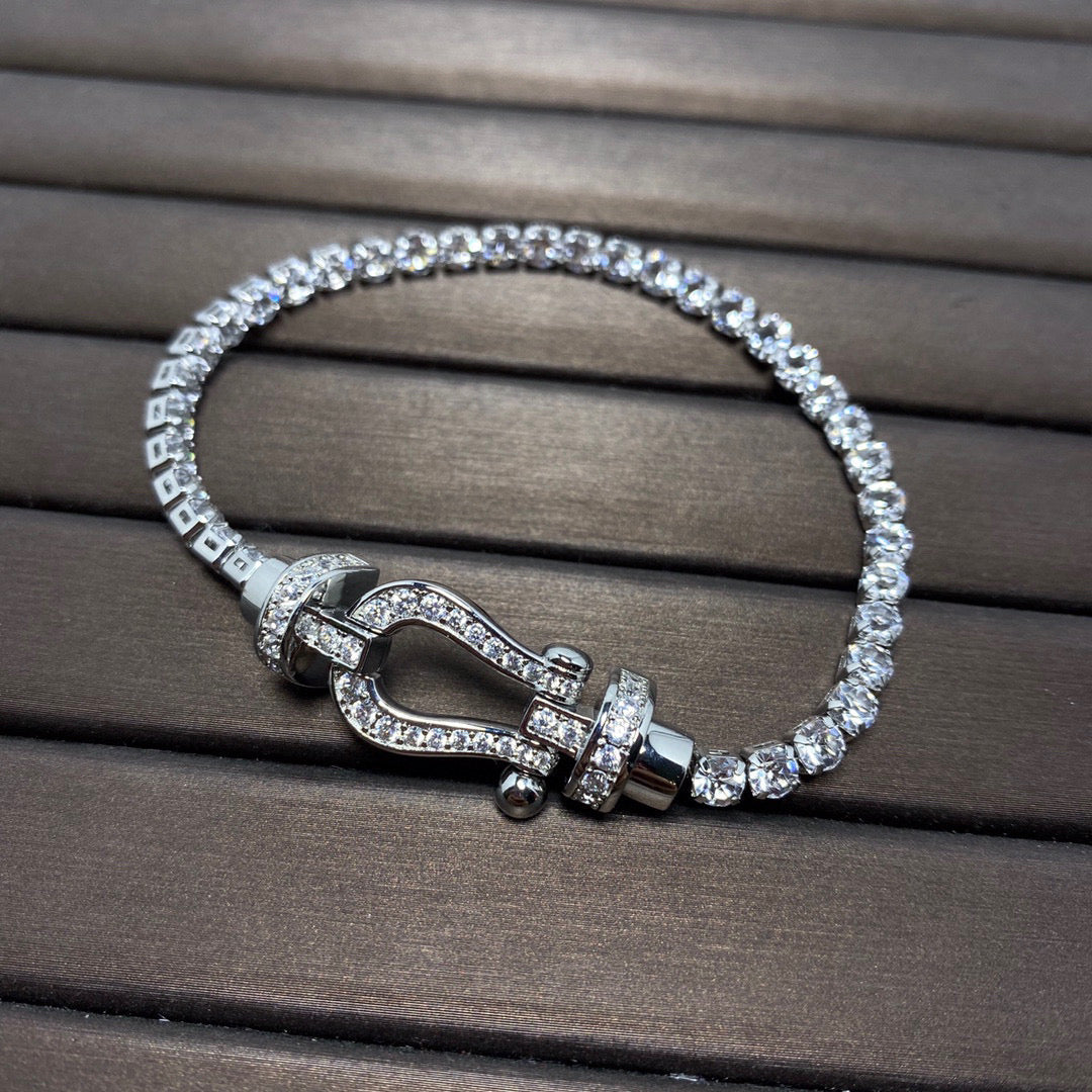 [⭐Sparkve]FORCE  HORSESHOE  DIAMOND TENNIS BRACELET