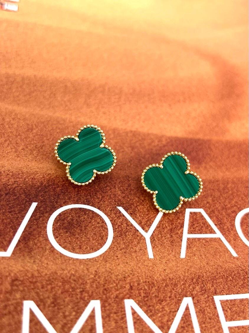 [⭐Sparkve] CLOVER LARGE (20mm) 1 MOTIFS GREENER MOP STUD EARRINGS