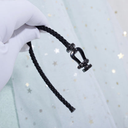 [⭐Sparkve]FORCE LARGE SERIES HORSESHOE BLACK SAMURAI BRACELET