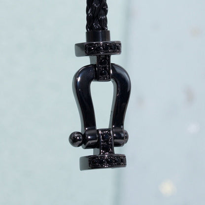 [⭐Sparkve]FORCE LARGE SERIES HORSESHOE BLACK SAMURAI BRACELET