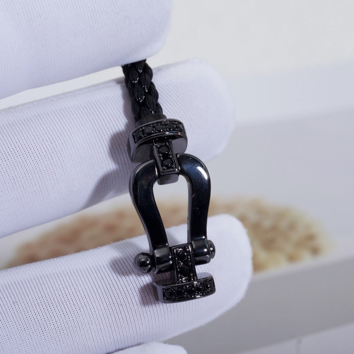 [⭐Sparkve]FORCE LARGE SERIES HORSESHOE BLACK SAMURAI BRACELET