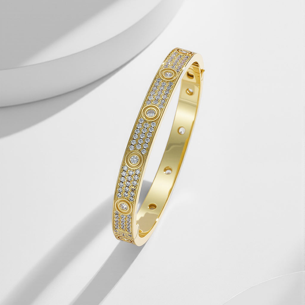 [⭐Sparkve]LOVE BRACELET 6.1MM DIAMOND-PAVED 10 BIG DIAMONDS