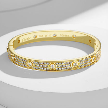 [⭐Sparkve]LOVE BRACELET 6.1MM DIAMOND-PAVED 10 BIG DIAMONDS