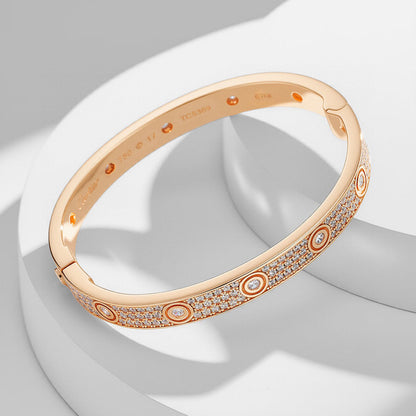 [⭐Sparkve]LOVE BRACELET 6.1MM DIAMOND-PAVED 10 BIG DIAMONDS