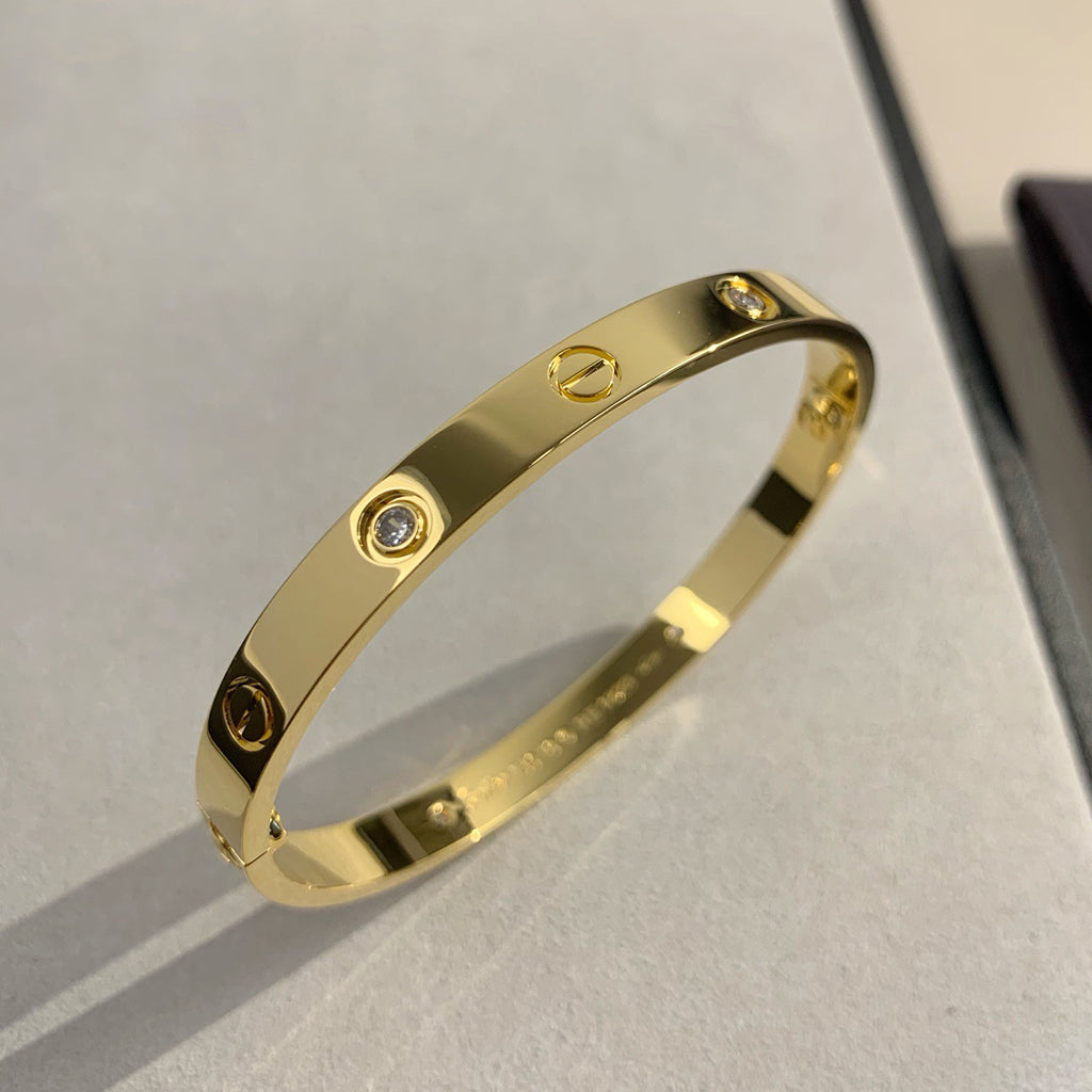 [⭐Sparkve]LOVE BRACELET 6.1MM 4 DIAMONDS