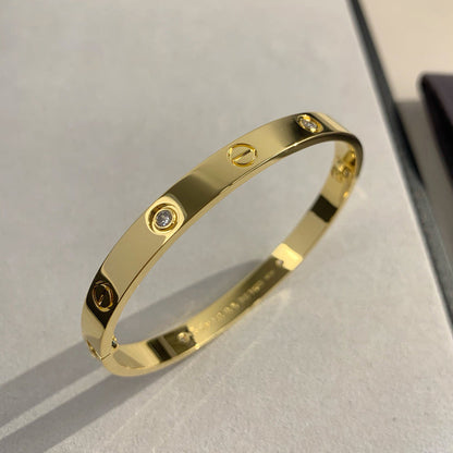 [⭐Sparkve]LOVE BRACELET 6.1MM 4 DIAMONDS